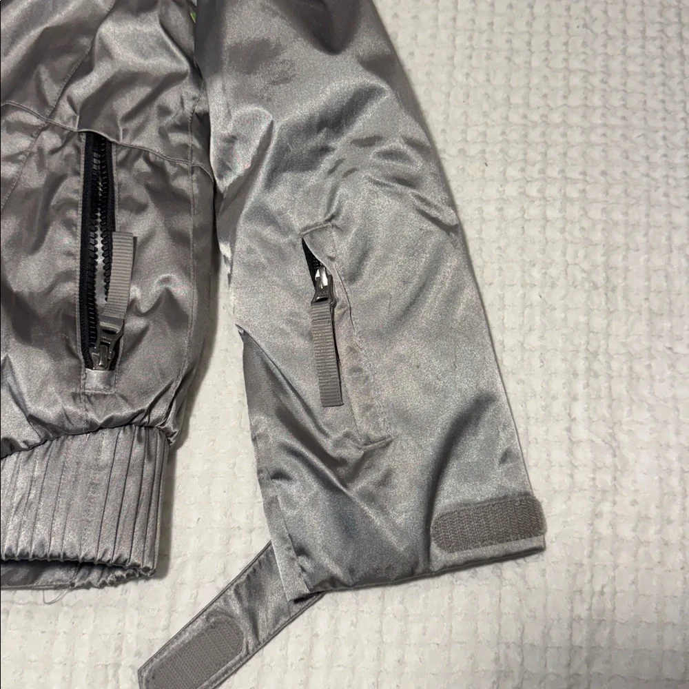 Spyder Girls Lola Insulated Ski or Snow Jacket Silver - Picture 7 of 13